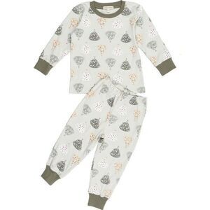 NWT WILD WAWA Holiday Pajamas, Blue Christmas Trees, Pima Cotton 3/4T